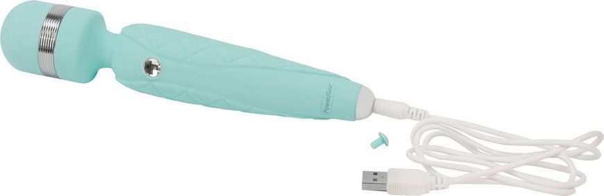 Розкішний вібромасажер PILLOW TALK - Cheeky Teal з кристалом Swarovski, 20,6х3,9 див. SO2728 фото