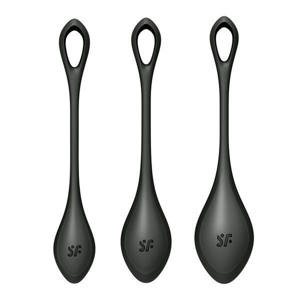 Набір йоні намистин для зміцнення м'язів тазового дна Satisfyer Yoni Power 2 Black, вага 22-44-73г SO5550 фото