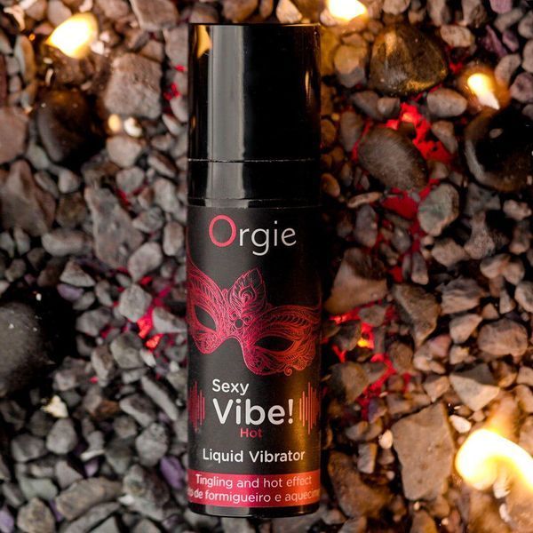 Рідкий вібратор Orgie Sexy Vibe! Hot: вібрація + зігріваючий ефект, 15 мл 21210 фото