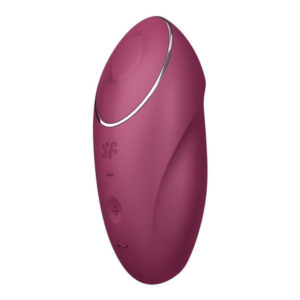 Клиторальный вибратор с пульсацией Satisfyer Tap & Climax 1 Red, 11х4,6 см. SX0566 фото