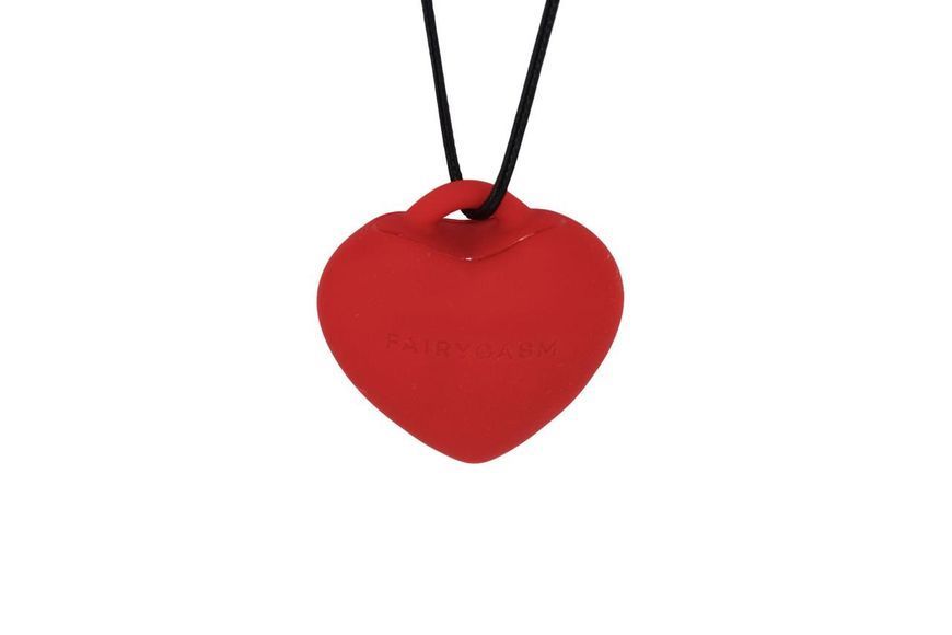 Мини-вибратор &laquo;Сердечко&raquo; FairyGasm PleasureStone red, 9 режимов, на шнурке, 5,5х5,3 см. SX0645 фото