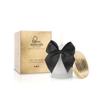 Масажна свічка з ароматом солоної карамелі Bijoux Indiscrets MELT MY HEART Caramel, 70 г. SO8720 фото