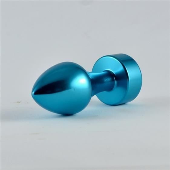 Анальна пробка Heavy Metal Anal Plug Rosebud Aluminium Blue, 8х3 см. 6452LVTOY571 фото