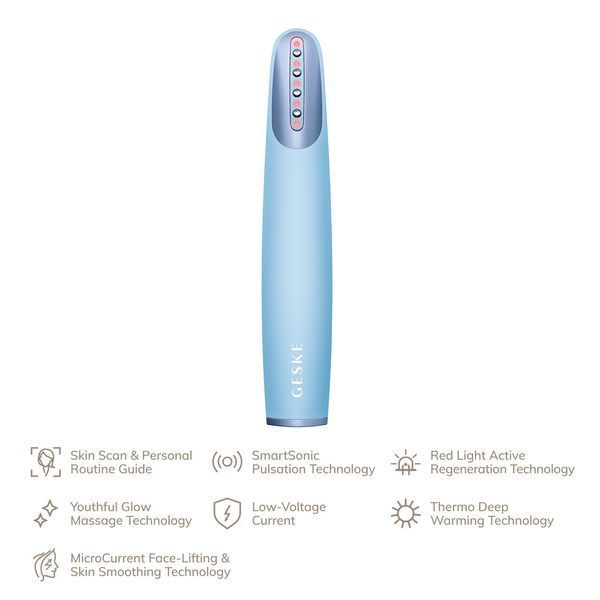 Пристрій для зміцнення та тонізування шкіри обличчя GESKE Skin Firming Wand 7в1 aquamarine HB0426 фото