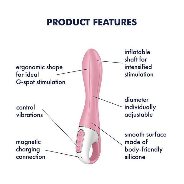Вібратор точки G надувний Satisfyer Air Pump Vibrator 2, 21х3,8 см (надувається до 5 см) SO8411 фото