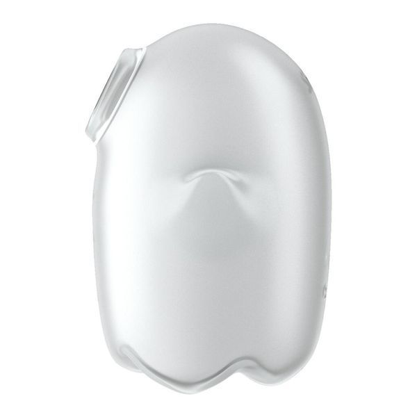 Вакуумный клиторальный стимулятор с вибрацией Satisfyer Glowing Ghost White, светится в темноте, 8,4х6,7 см. SX0544 фото