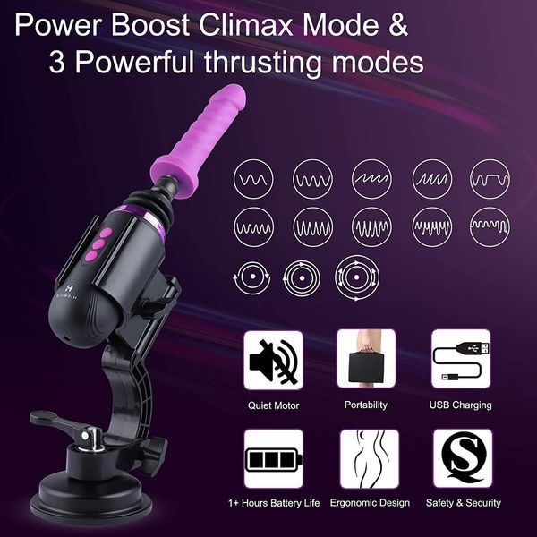 Секс-машина Hismith Mini Capsule Sex-Machine with Strong Suction APP, дуже потужна, пульт ДК, перезаряджається SO6197 фото