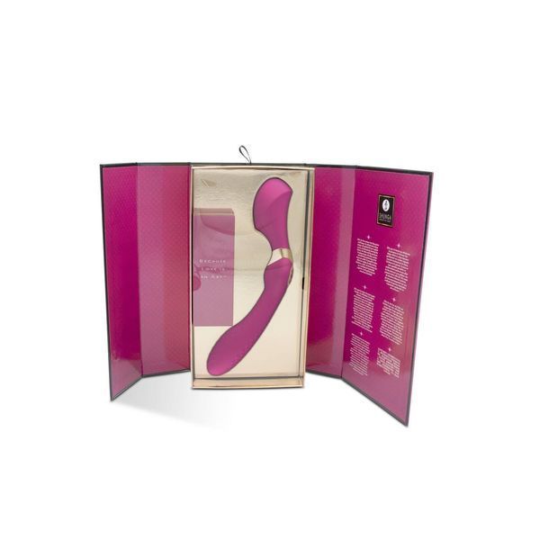 Двосторонній вібромасажер Shunga Zoa Raspberry, 26,5 х3, 8 см. SO6912 фото