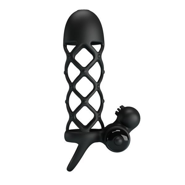 Насадка на член с вибрацией Pretty Love Penis Sleeve I Black, 13,5х3,6 см. 6603BI-026236 фото
