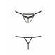 Откровенные трусики-стрепы с кружевом SOLON THONG black, S/M, L/XL, XXL/XXXL PS28005 фото 3