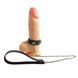 Кільце для пінису Penis Ring із шипами та повідцем, натуральна шкіра SO5152 фото 3