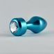 Анальна пробка Heavy Metal Anal Plug Rosebud Aluminium Blue, 8х3 см. 6452LVTOY571 фото 1