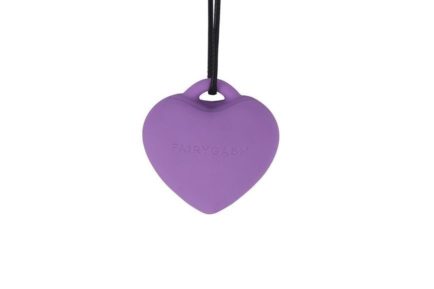 Мини-вибратор &laquo;Сердечко&raquo; FairyGasm PleasureStone violet, 9 режимов, на шнурке, 5,5х5,3 см. SX0646 фото