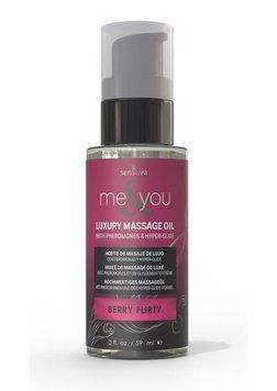 Массажное масло с феромонами и ароматом лесных ягод Sensuva Me&You - Berry Flirty (Wild Berries), 59 мл. SO9836 фото