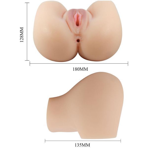 Мастурбатор вагіна та анус з вібрацією Crazy Bull Mila Masturbator Flesh 13х18 см. 6603BM-009243Z фото