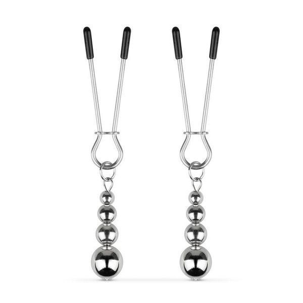 Зажимы для сосков Bedroom Fantasies: Nipple Clamps with Beaded Chain - Silver SX2209 фото