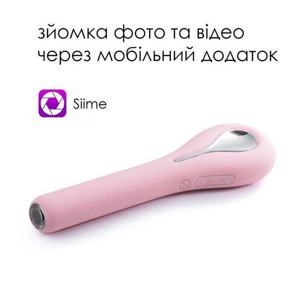 Інтелектуальний вібратор із камерою Svakom Siime Eye Pale Pink, 16,5х2,5 см SO4826 фото