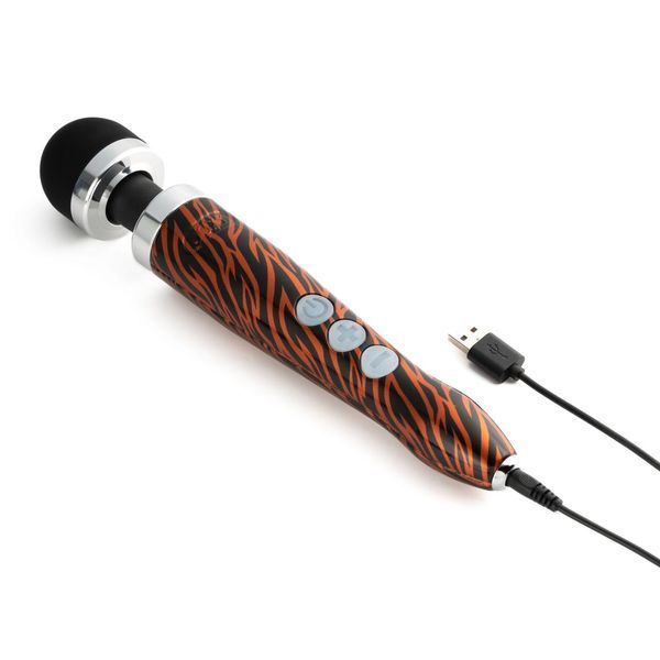 Вібромасажер DOXY Die Cast 3R - TIGER, дуже потужний, металевий корпус, що перезаряджається, 28х4,5 см. SO8026 фото