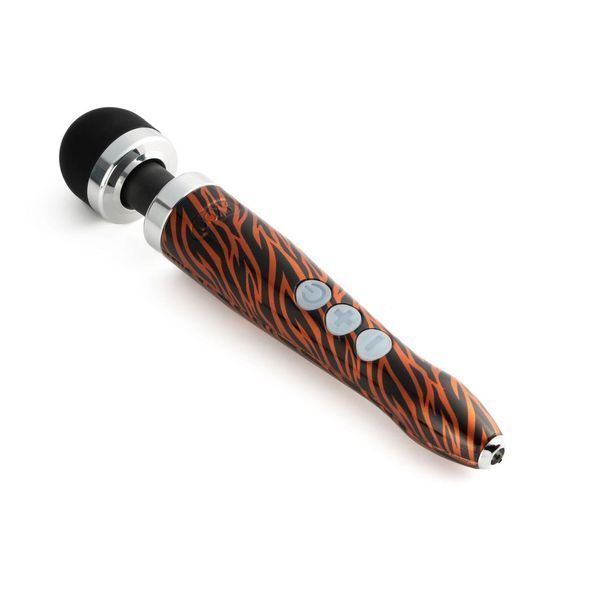 Вібромасажер DOXY Die Cast 3R - TIGER, дуже потужний, металевий корпус, що перезаряджається, 28х4,5 см. SO8026 фото