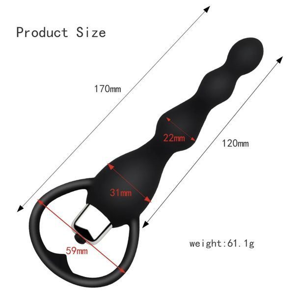 Анальный стимулятор с вибрацией anal plug vibro black, 12х3,1 см. 300043 фото