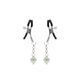 Затискачі для сосків із сердечком Liebe Seele Glow-in-dark Nipple Clamps Green, світяться в темряві SX1682 фото 1