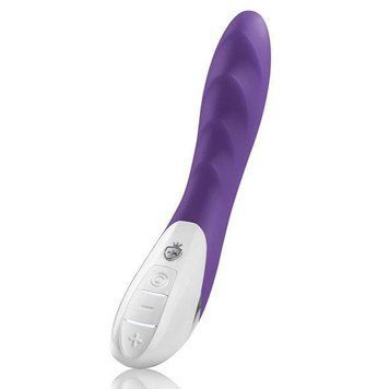 Мощный вибратор Mystim Sassy Simon Purple с двумя моторами и стимулирующим рельефом, 27х4 см. SO3468 фото