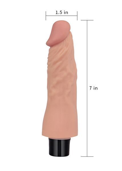 Реалистичный вибратор Reel Softee Vibrator 7", 18х3,8 см. 6452LVTOY011 фото