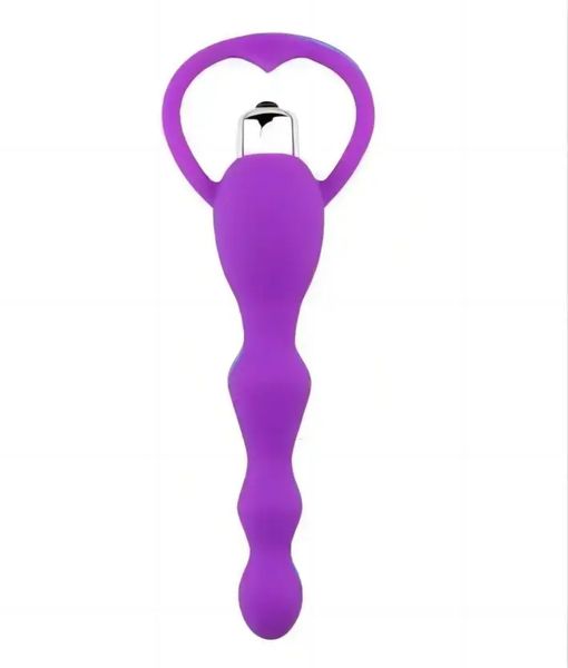 Анальний стимулятор із вібрацією anal plug vibro purple, 12х3,1 см. 300044 фото