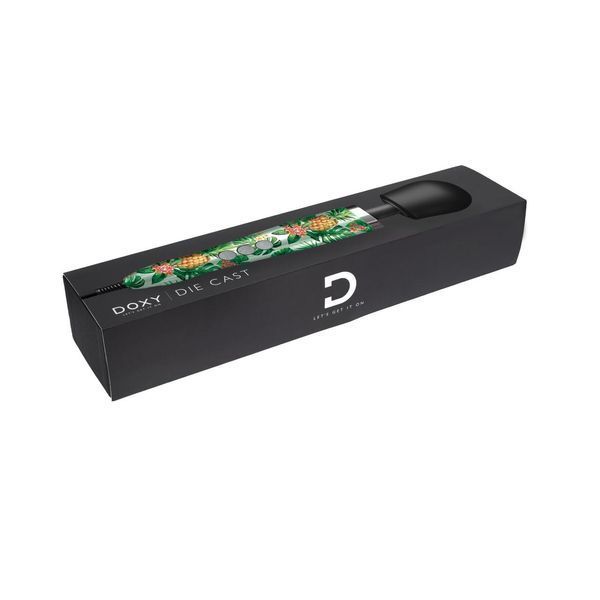 Вібромасажер DOXY Die Cast PINEAPPLE дуже потужний, живлення 220В, металевий корпус, 34х6 см. SO8019 фото