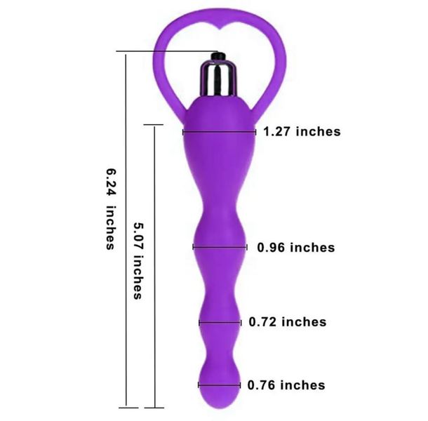 Анальный стимулятор с вибрацией anal plug vibro purple, 12х3,1 см. 300044 фото