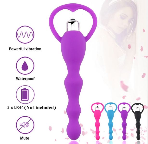 Анальный стимулятор с вибрацией anal plug vibro purple, 12х3,1 см. 300044 фото