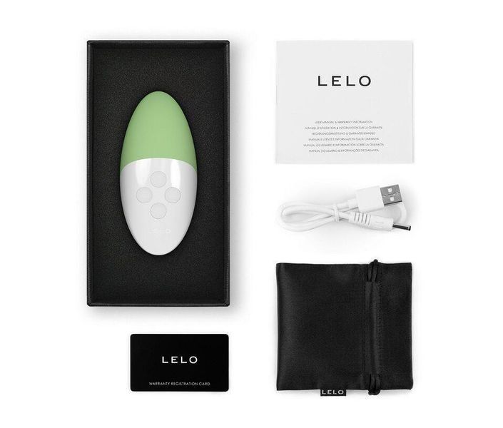 Музичний вібратор для клітора LELO SIRI 3 Green, вібрації в ритмі звуків без смартфона, 9,6х4,5 см. SX0695 фото