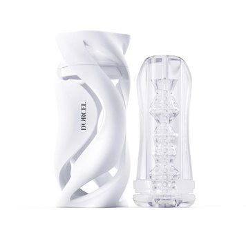 Мастурбатор Dorcel DEEP BLOW WHITE, подвійне використання, 20х8 см. SO7377 фото