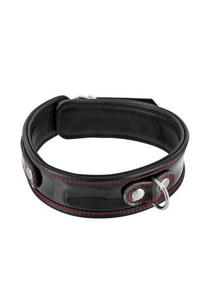 Нашийник із натуральної шкіри Fetish Tentation Premium Patent leathe cker SX1094 фото