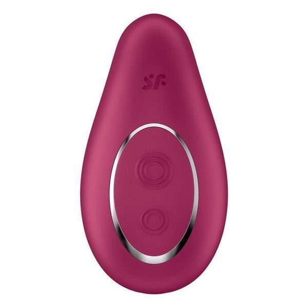 Кліторальний вібратор Satisfyer Dipping Delight Berry, 2 мотори, гнучкий кінчик SO6990 фото