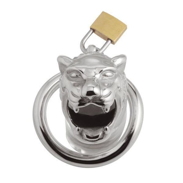 Клітка для пінису Master Series: Tiger King Cock Cage With Lock, три кільця, замок, три ключі SO8795 фото