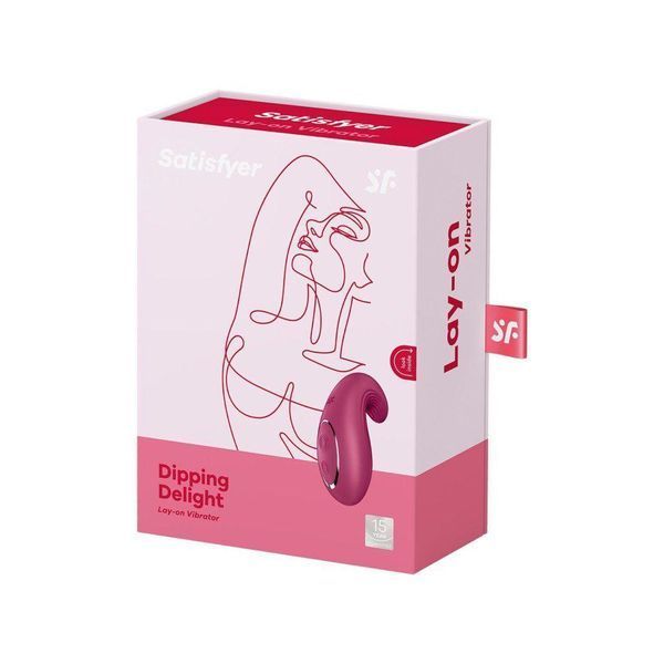 Кліторальний вібратор Satisfyer Dipping Delight Berry, 2 мотори, гнучкий кінчик SO6990 фото