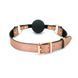 Кляп Liebe Seele Rose Gold Memory Ball Gag, силиконовый шарик, кожаный ремешок, 4,3 см. SO9493 фото 2