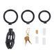Клетка для пениса LOCKINK SEVANDA Naja-Cobra Chastity Cage Satin Black, 3 кольца разных размеров SX0872 фото 6