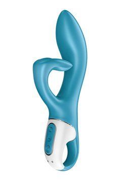 Вибратор кролик с тройным отростком Satisfyer Embrace me Turquoise, 22х3,6 см. SO6284 фото