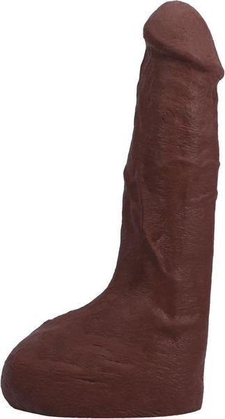 Фалоімітатор з еякуляцією Doc Johnson The Realistic Cock ULTRASKYN &mdash; Squirting 9,5 Inch Chocolate, 21,6х5,1 см. SX4470 фото