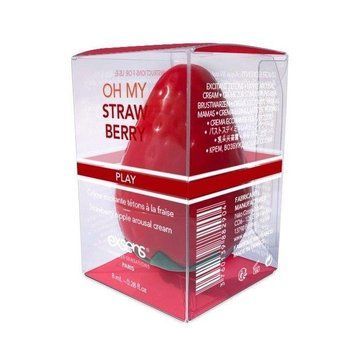 Возбуждающий съедобный крем для сосков EXSENS Oh My Strawberry со вкусом клубники с жожоба и маслом Ши, 8 мл. SO3335 фото