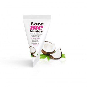 Зігрівальна масажна олія з ароматом кокоса Love To Love LOVE ME TENDER Noix De Coco, 10 мл. SO5094 фото