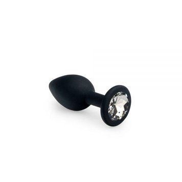 Анальний корок, Black Silicone Diamond, S, 7,5х2,8 см. 281246 фото