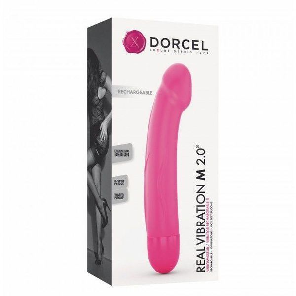 Вібратор Marc Dorcel Real Vibration M Magenta 2.0, перезаряджуваний, 22х3,7 см. SO3571 фото
