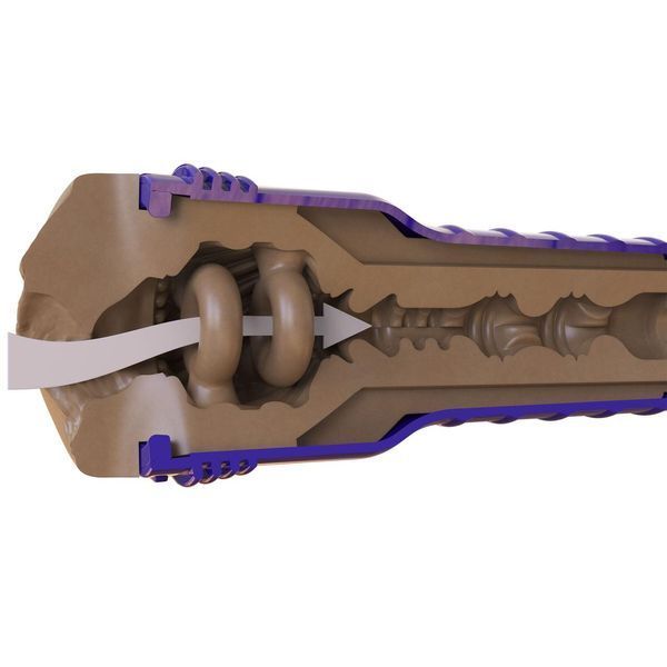 Мастурбатор-вагина Fleshlight Boost Bang Medium Dark Flesh, плавающие кольца Turbo Tech, 24,8х9,5 см. SX1315 фото