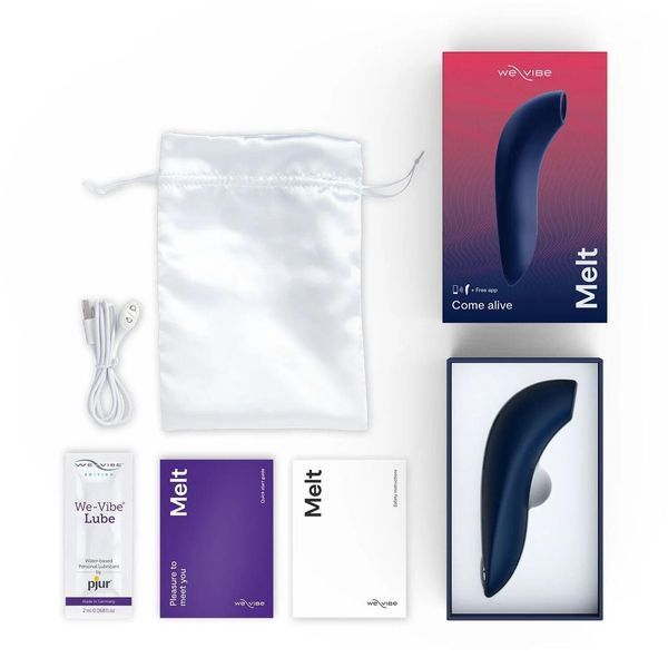 Смарт-вакуумный клиторальный стимулятор Melt by We-Vibe Midnight Blue, 12,6х5,5 см. SO6928 фото