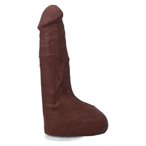 Фалоімітатор з еякуляцією Doc Johnson The Realistic Cock ULTRASKYN &mdash; Squirting 9,5 Inch Chocolate, 21,6х5,1 см. SX4470 фото