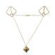 Зажимы для сосков с тяжелой подвеской LOCKINK Nipple Clamps with Heavy Pendant - Golden SX0844 фото 1