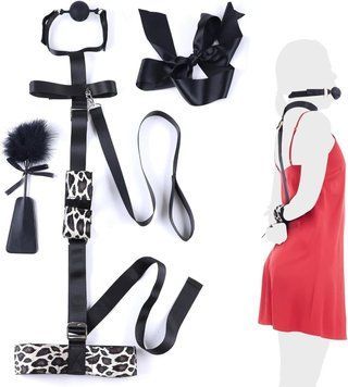 БДСМ-набор LOCKINK YEAHWOW Armbinder Restraint Set Black SX2843 фото